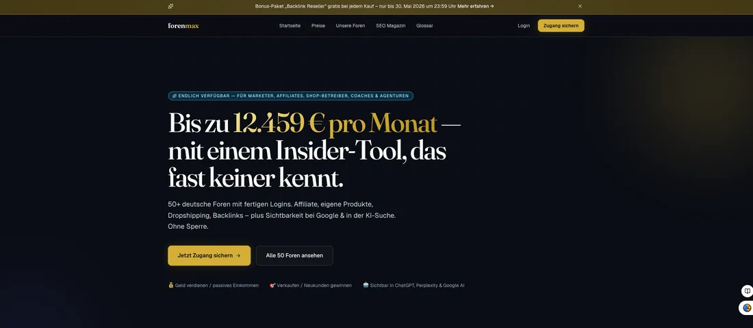Screenshot von ForenMax